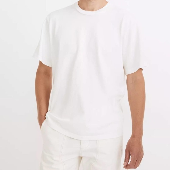 Madewell Men’s Made in USA Boxy Tee in white XXL - Picture 6 of 14